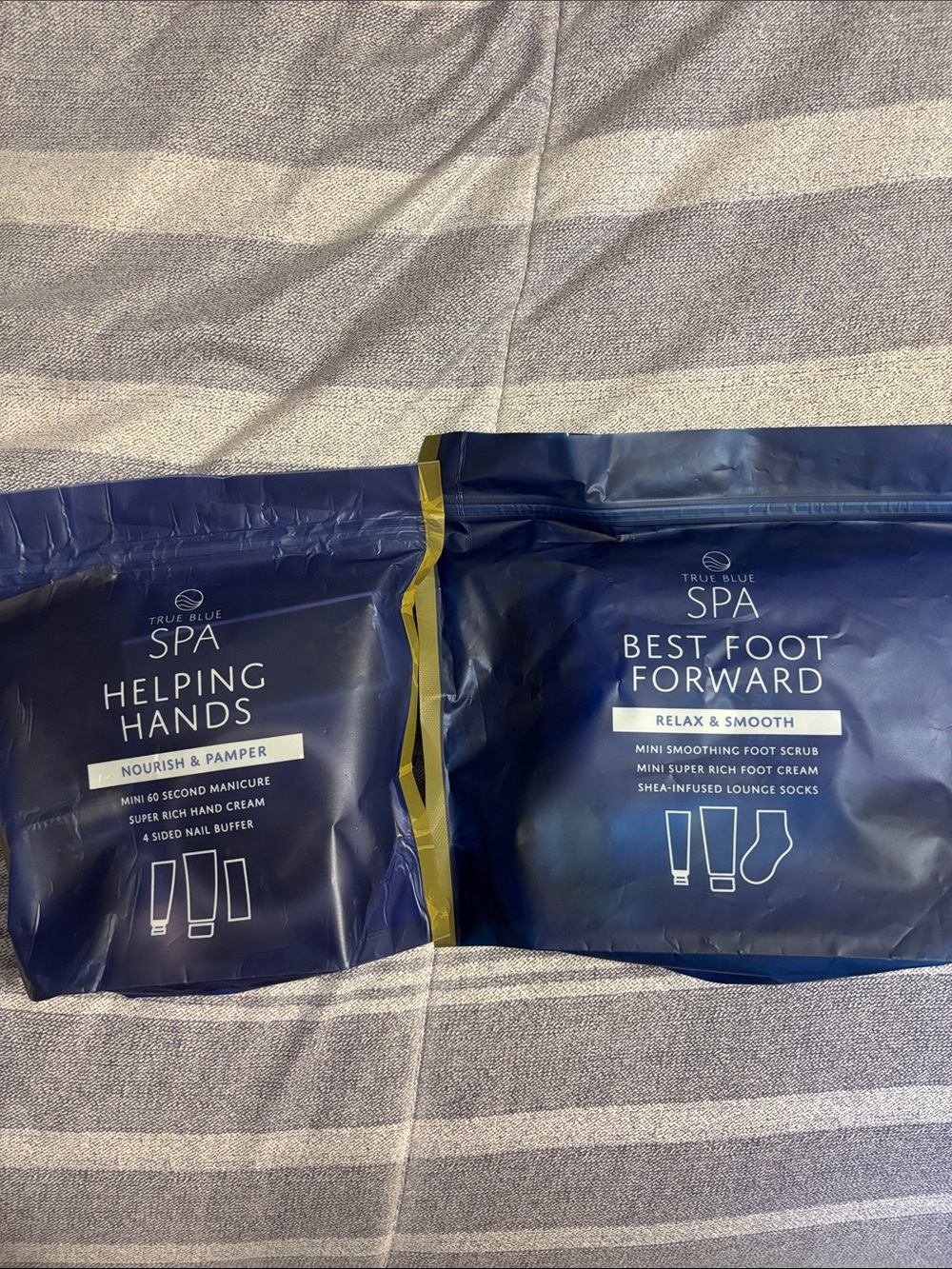 True Blue Spa Helping Hands & Best Foot Forward - Navy Hand & Foot Care Kits